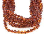 Baltic Amber Baby Teething Necklace Baroque Cognac Glossy Finish - Wholesale Lot of 10pcs - 32cm / 12.6in - XB54C