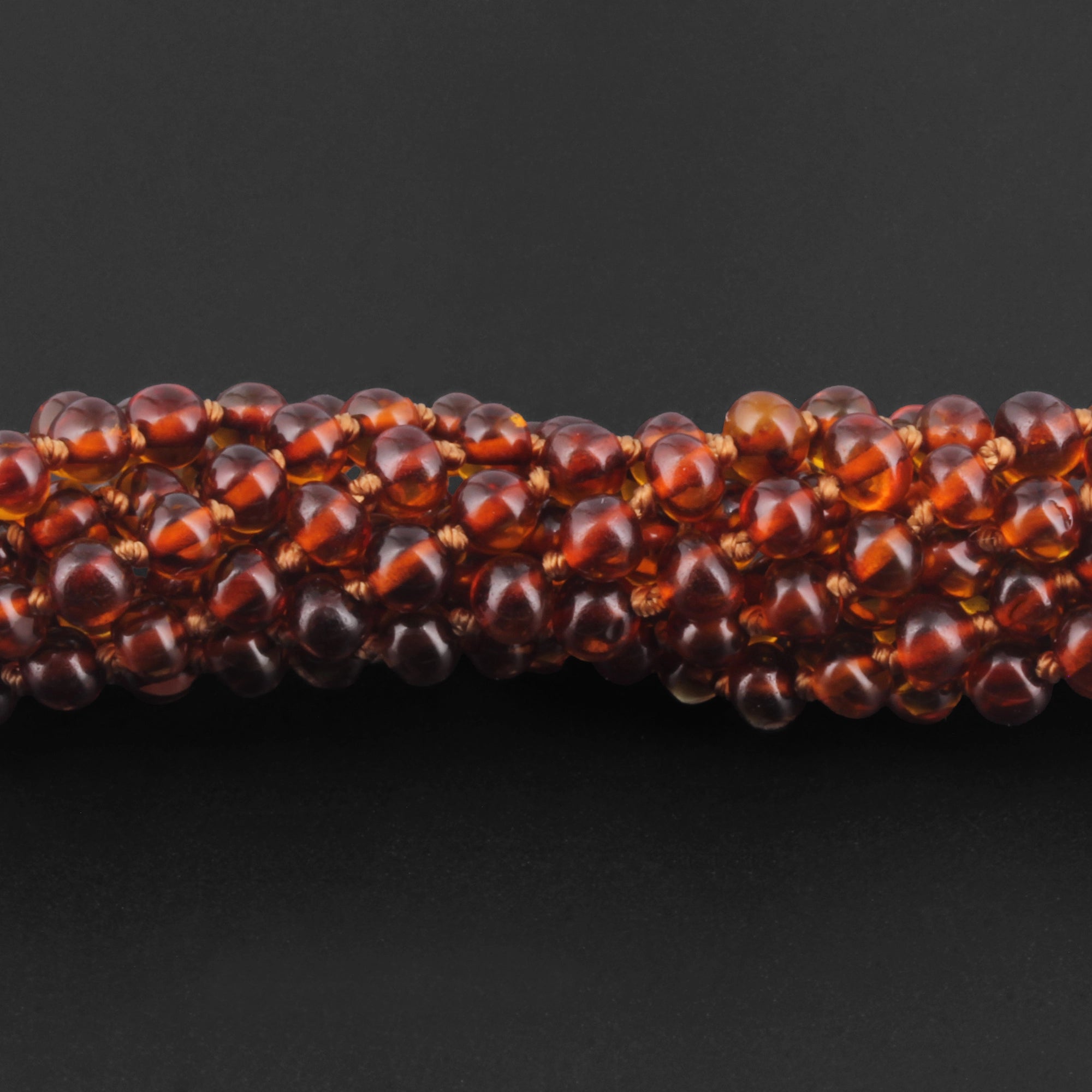 Baltic Amber Baby Teething Necklace Baroque Cognac Glossy Finish - Wholesale Lot of 10pcs - 32cm / 12.6in - XB54C