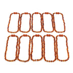 Baltic Amber Baby Teething Necklace Baroque Cognac Glossy Finish - Wholesale Lot of 10pcs - 32cm / 12.6in - XB54C