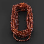 Baltic Amber Baby Teething Necklace Baroque Cognac Glossy Finish - Wholesale Lot of 10pcs - 32cm / 12.6in - XB54C