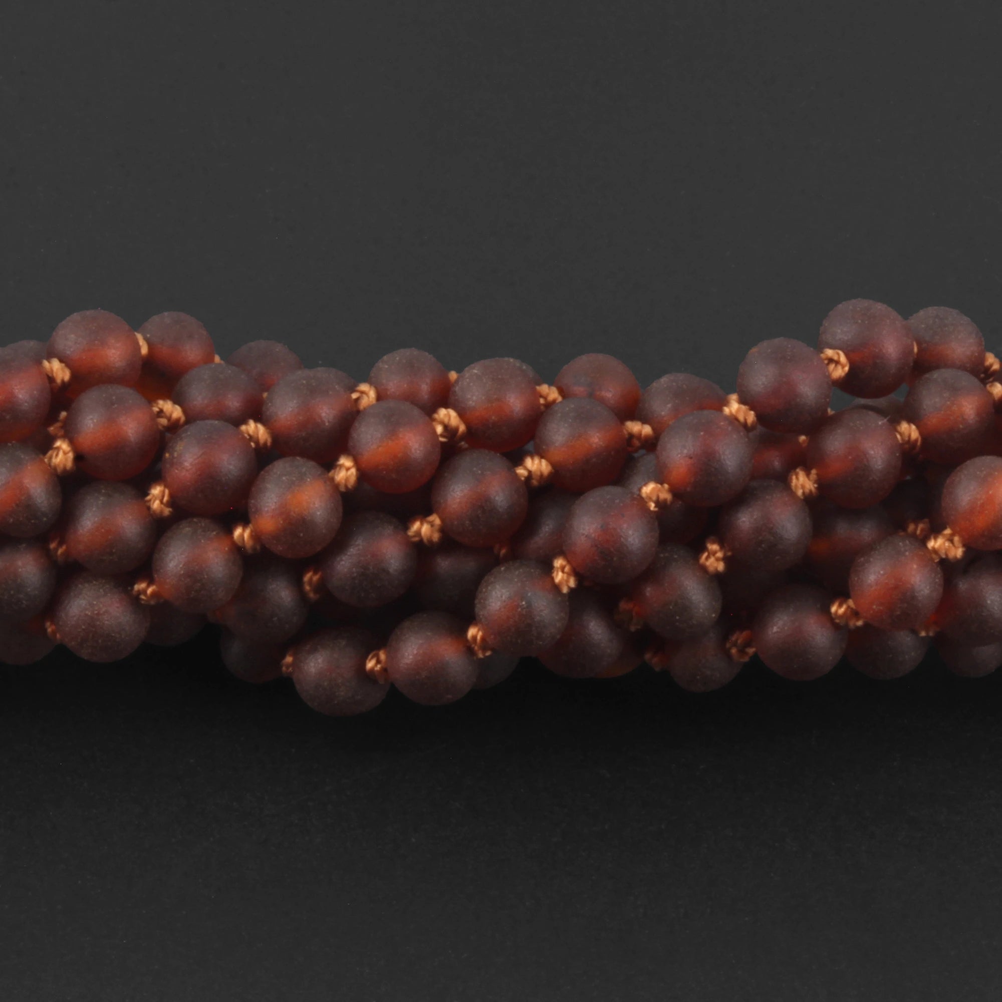 Baltic Amber Baby Teething Necklace Baroque Cognac Matte Finish - Wholesale Lot of 10pcs - 32cm / 12.6in - XB54CM