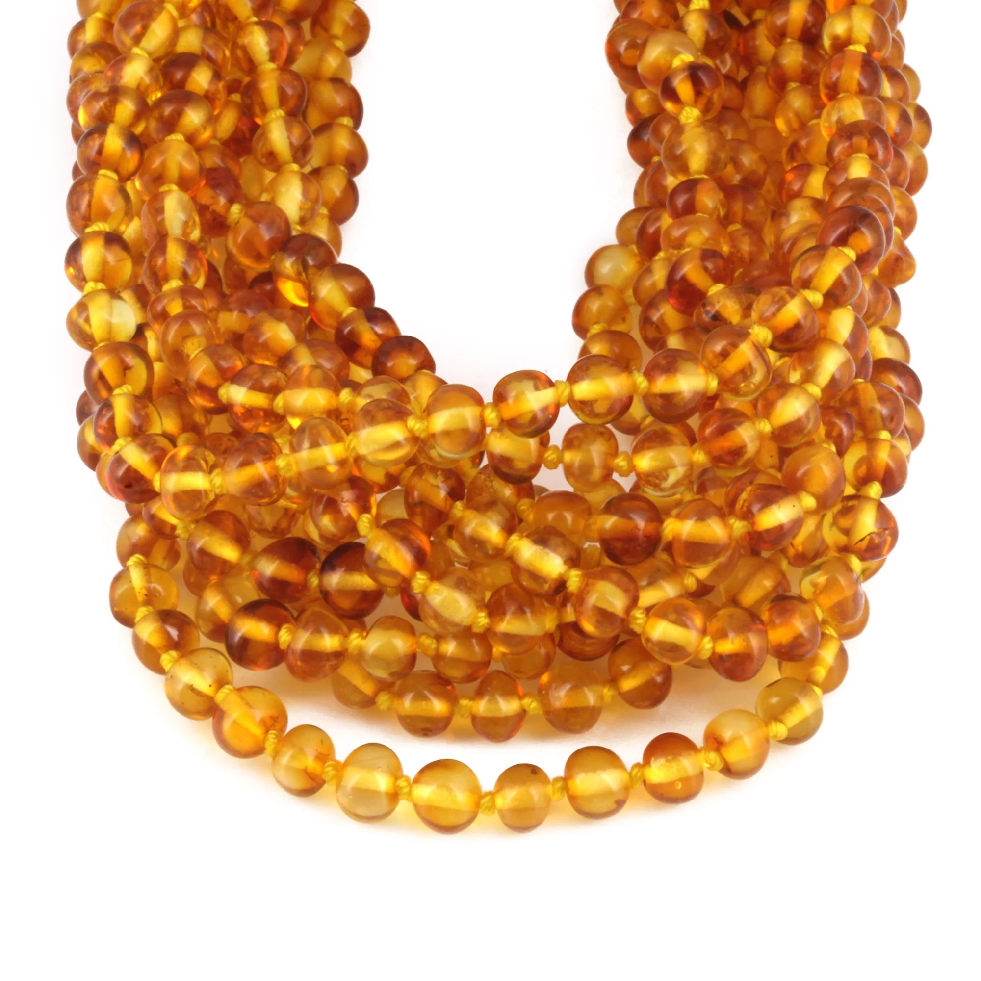 BALTIC AMBER BABY TEETHING NECKLACES LOT OF 10pcs - BAROQUE. XB54LC