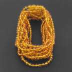 Baltic Amber Baby Teething Necklace Baroque Light Cognac Glossy Finish - Wholesale Lot of 10pcs - 32cm / 12.6in - XB54LC