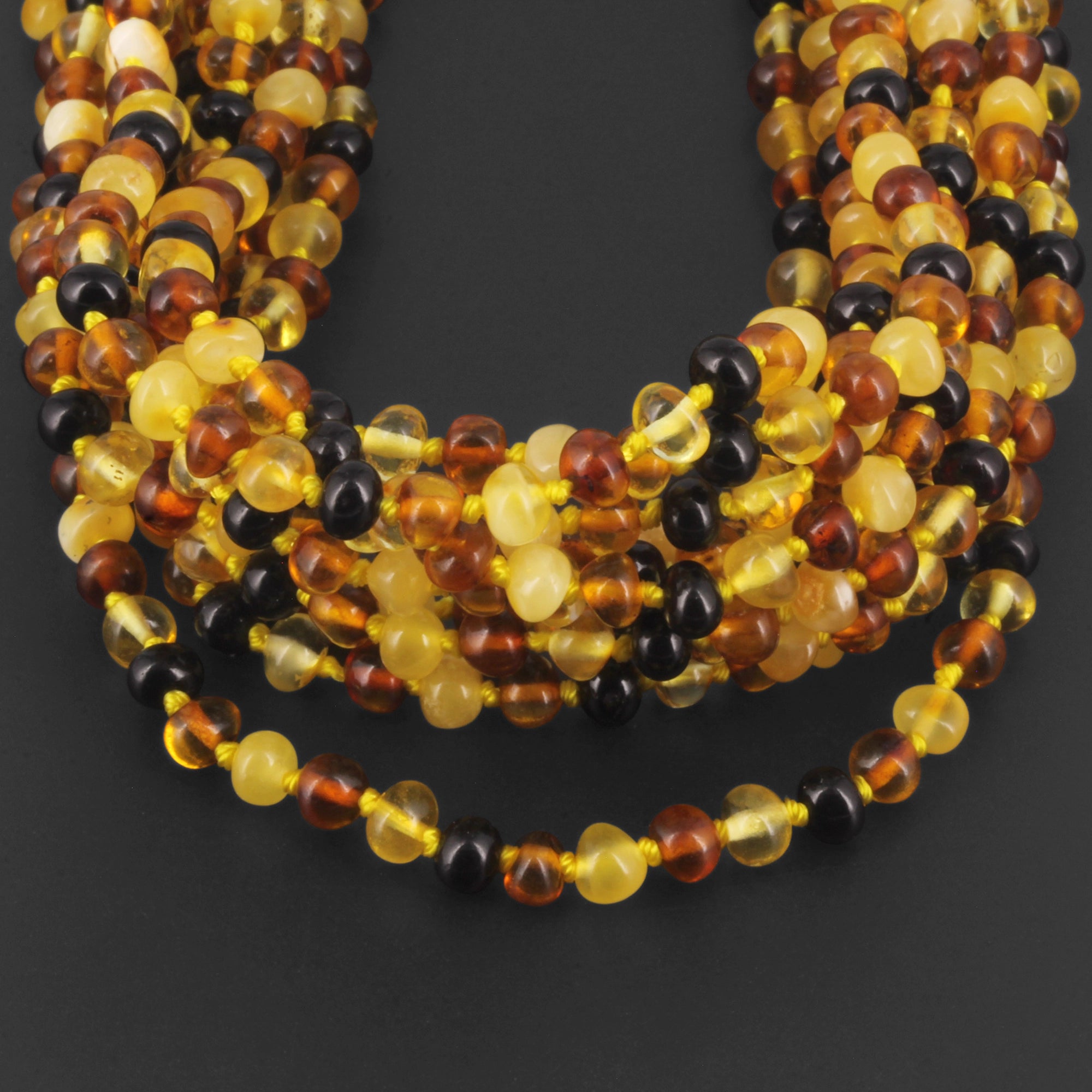 BALTIC AMBER JUNIOR NECKLACES LOT OF 10pcs - BAROQUE. XB54M1