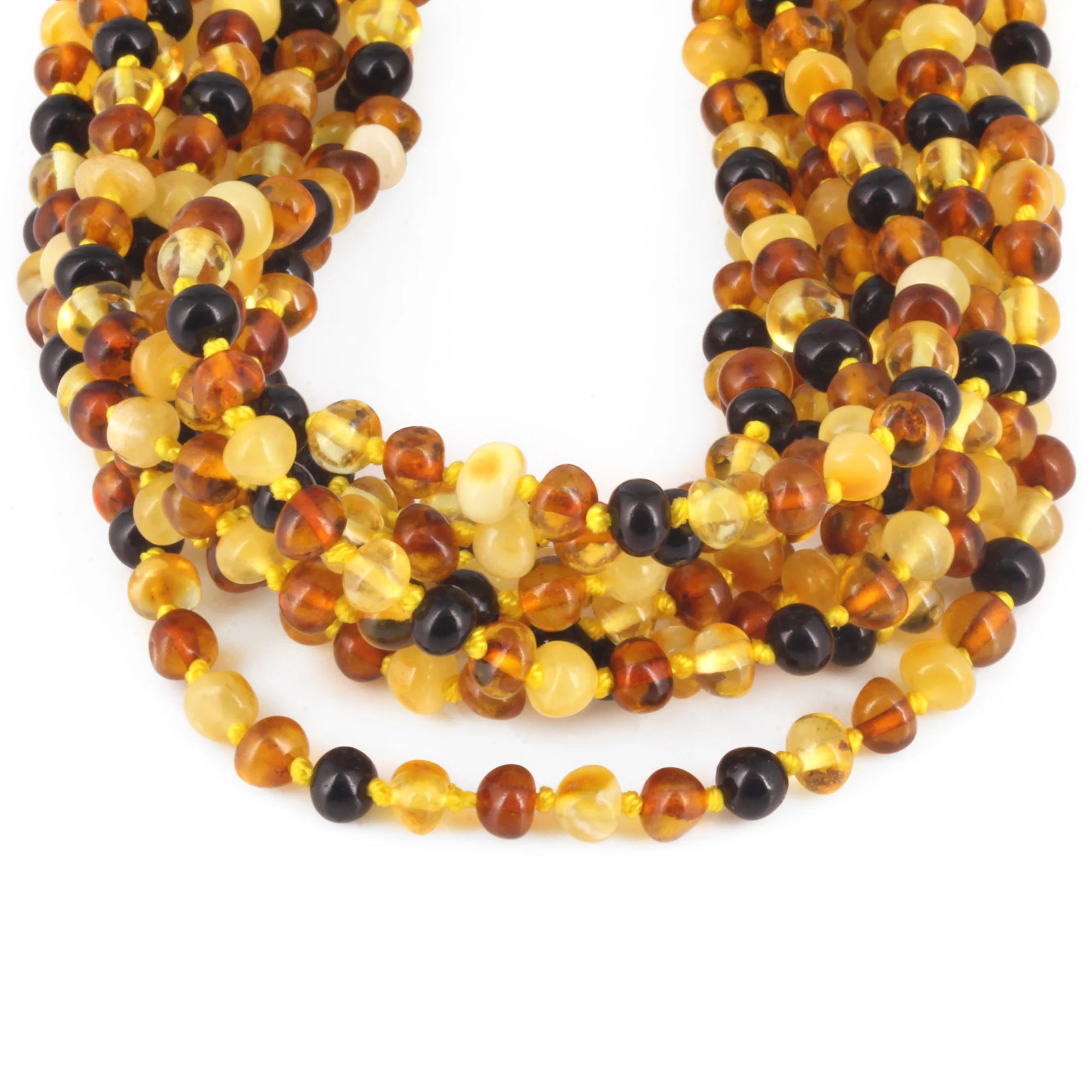 BALTIC AMBER ADULT NECKLACES LOT OF 10pcs - BAROQUE. XB54M1