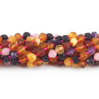 Baltic Amber Amethyst & Rose Quartz Baby Teething Necklace Baroque Multicolor Rough Finish - Wholesale Lot of 10pcs - 32cm / 12.6in - LE560