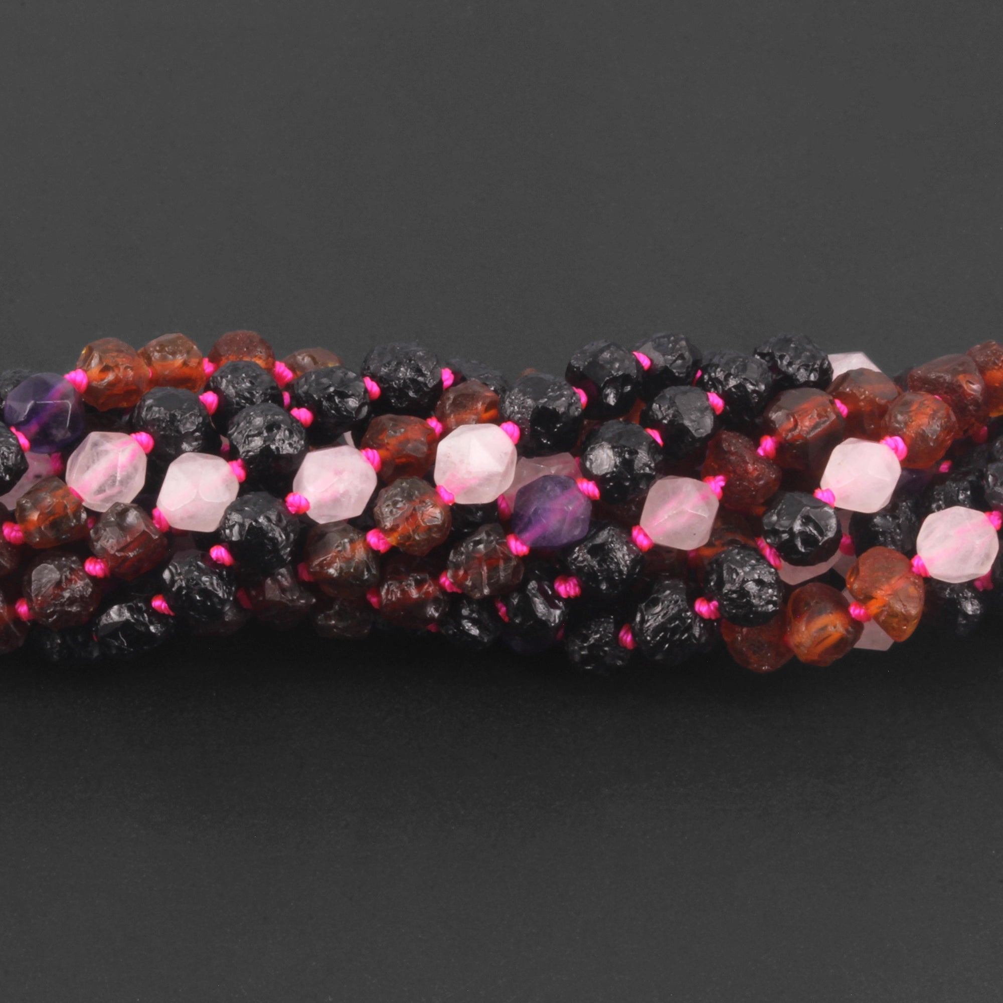 BALTIC AMBER BABY NECKLACES WITH AMETHYST & ROSE QUARTZ LOT OF 10pcs. LE561