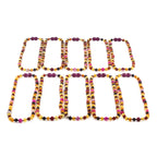 BALTIC AMBER JUNIOR NECKLACES WITH PINK LACE AGATE LOT OF 10pcs. JN97