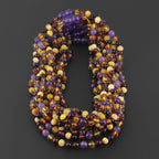 BALTIC AMBER JUNIOR NECKLACES WITH AMETHYST LOT OF 10pcs. JN83-B