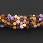 BALTIC AMBER BABY TEETHING NECKLACES WITH PURPLE FROST AGATE LOT OF 10pcs. LE488