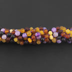 Baltic Amber & Purple Agate Junior Necklace Baroque Multicolor Matte Finish - Wholesale Lot of 10pcs - 38cm / 15in - JN72