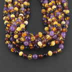 BALTIC AMBER JUNIOR NECKLACES WITH AMETHYST LOT OF 10pcs. JN83-B