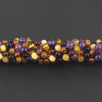 BALTIC AMBER JUNIOR NECKLACES WITH AMETHYST LOT OF 10pcs. JN83-B