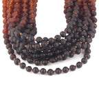 Baltic Amber Junior Necklace Baroque Rainbow Matte Finish - Wholesale Lot of 10pcs - 38cm / 15in - XB54R1M