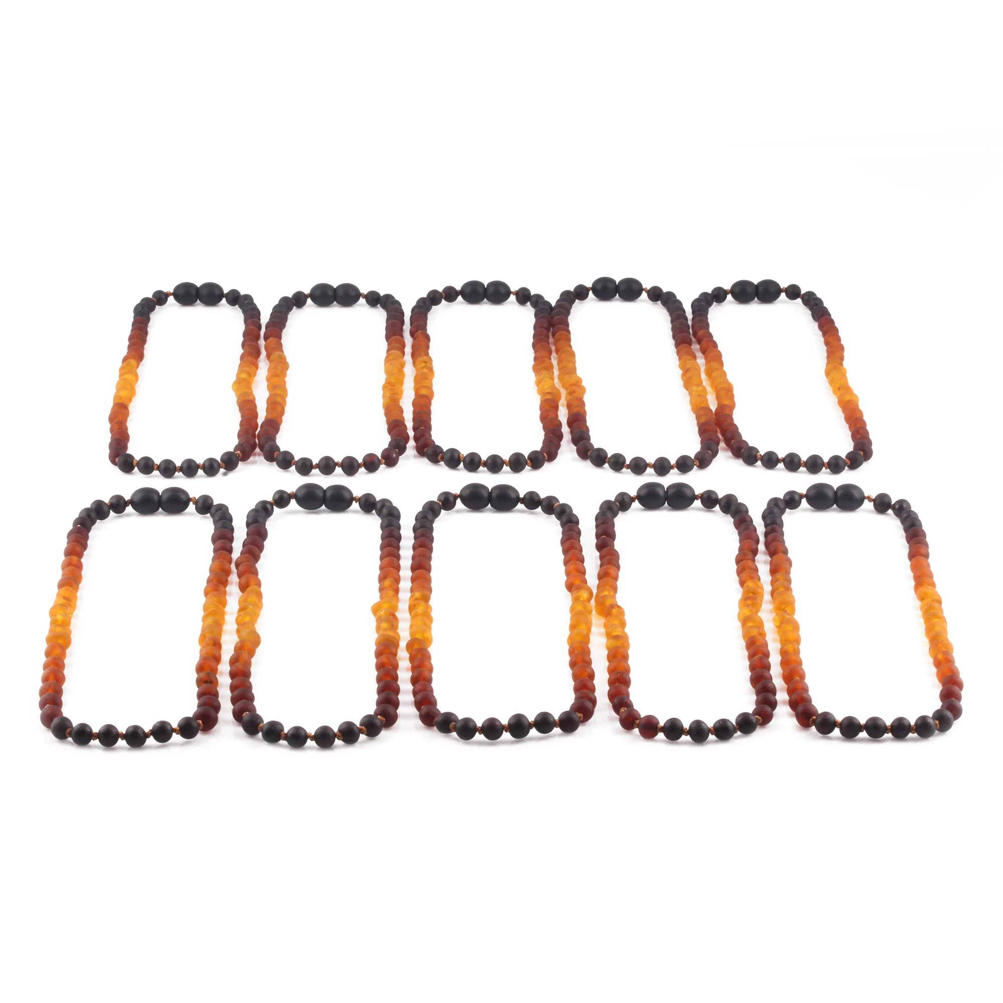 BALTIC AMBER BABY TEETHING NECKLACES LOT OF 10pcs - OLIVE. XB55RB2M