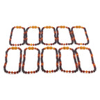 Baltic Amber Baby Teething Necklace Baroque Rainbow Matte Finish - Wholesale Lot of 10pcs - 32cm / 12.6in - XB55RB3M