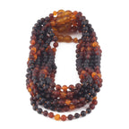 Baltic Amber Baby Teething Necklace Baroque Rainbow Matte Finish - Wholesale Lot of 10pcs - 32cm / 12.6in - XB55RB3M