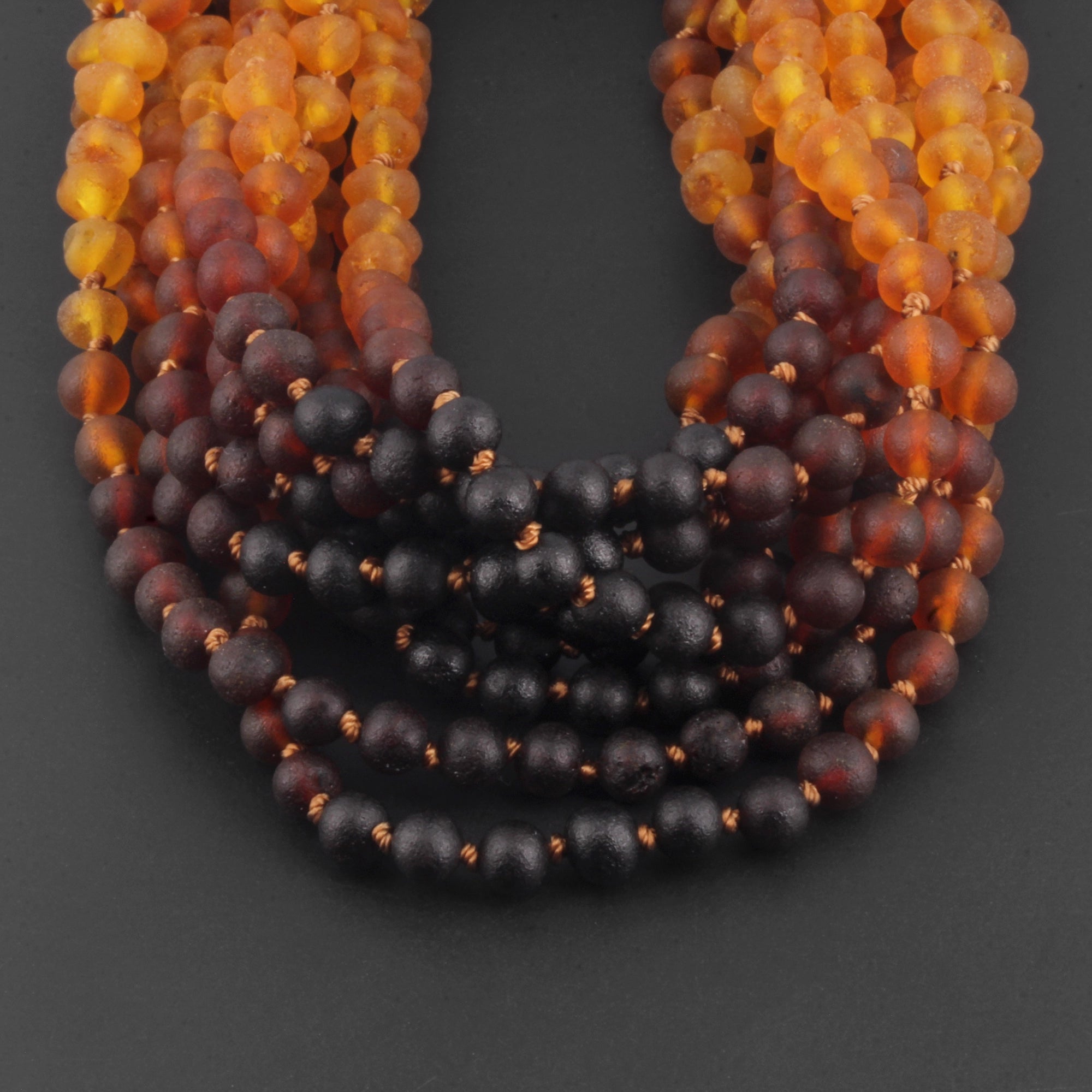 BALTIC AMBER BABY TEETHING NECKLACES LOT OF 10pcs - OLIVE. XB55RB2M