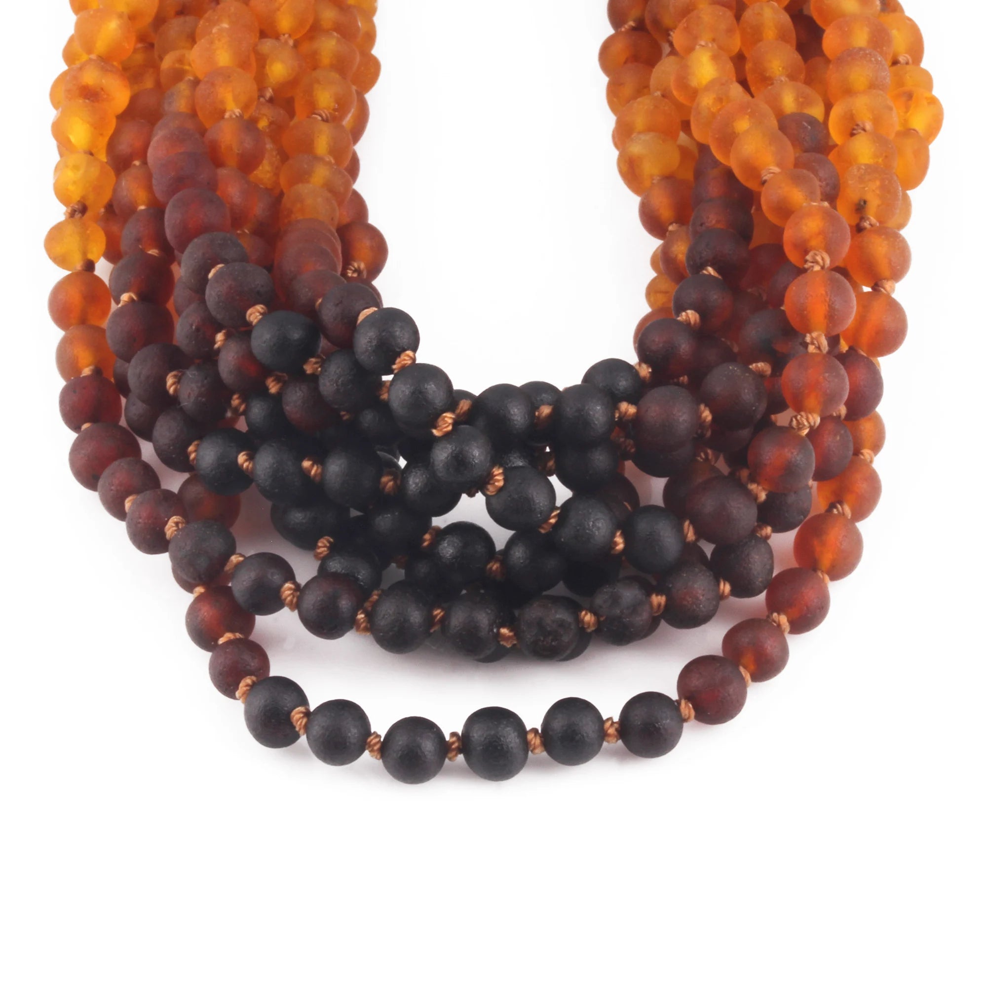 BALTIC AMBER BABY TEETHING NECKLACES LOT OF 10pcs - OLIVE. XB55RB2M