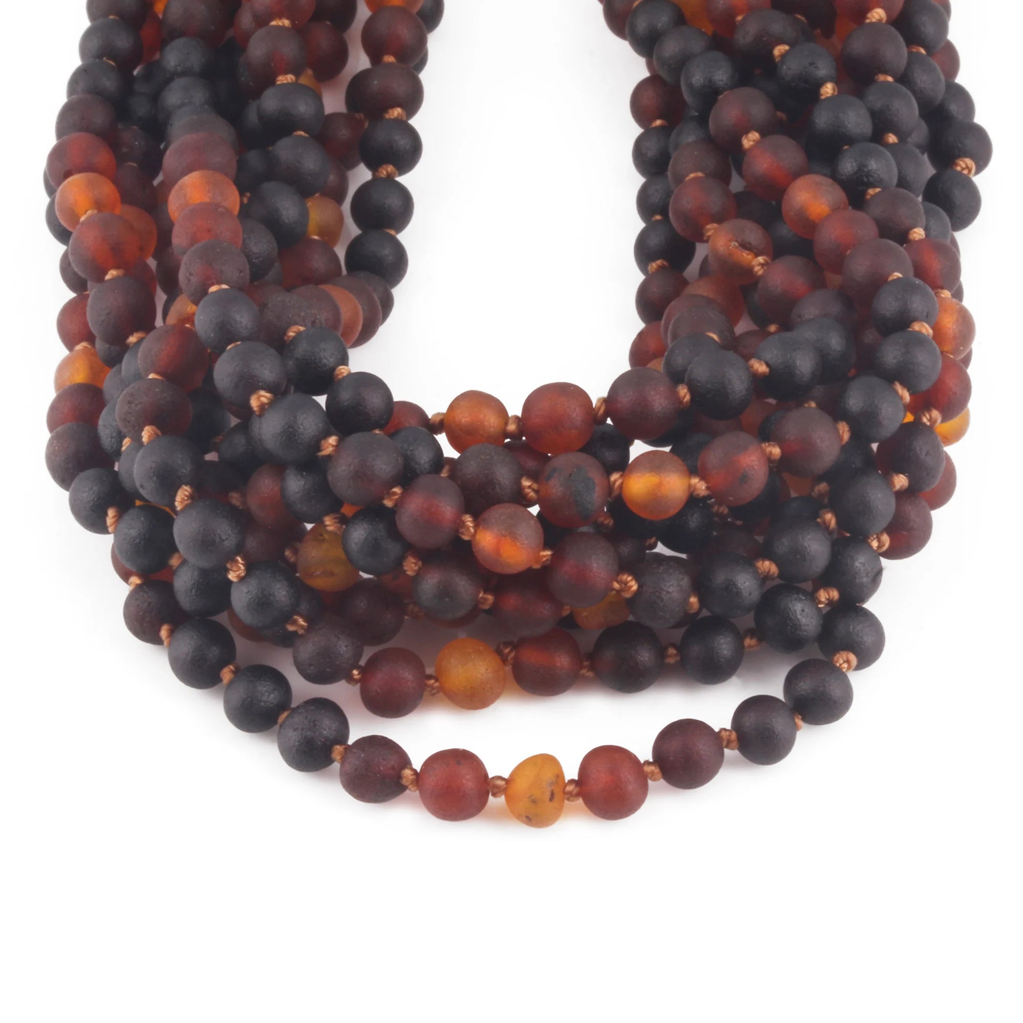 BALTIC AMBER BABY TEETHING NECKLACES LOT OF 10pcs - BAROQUE. XB55RB3M