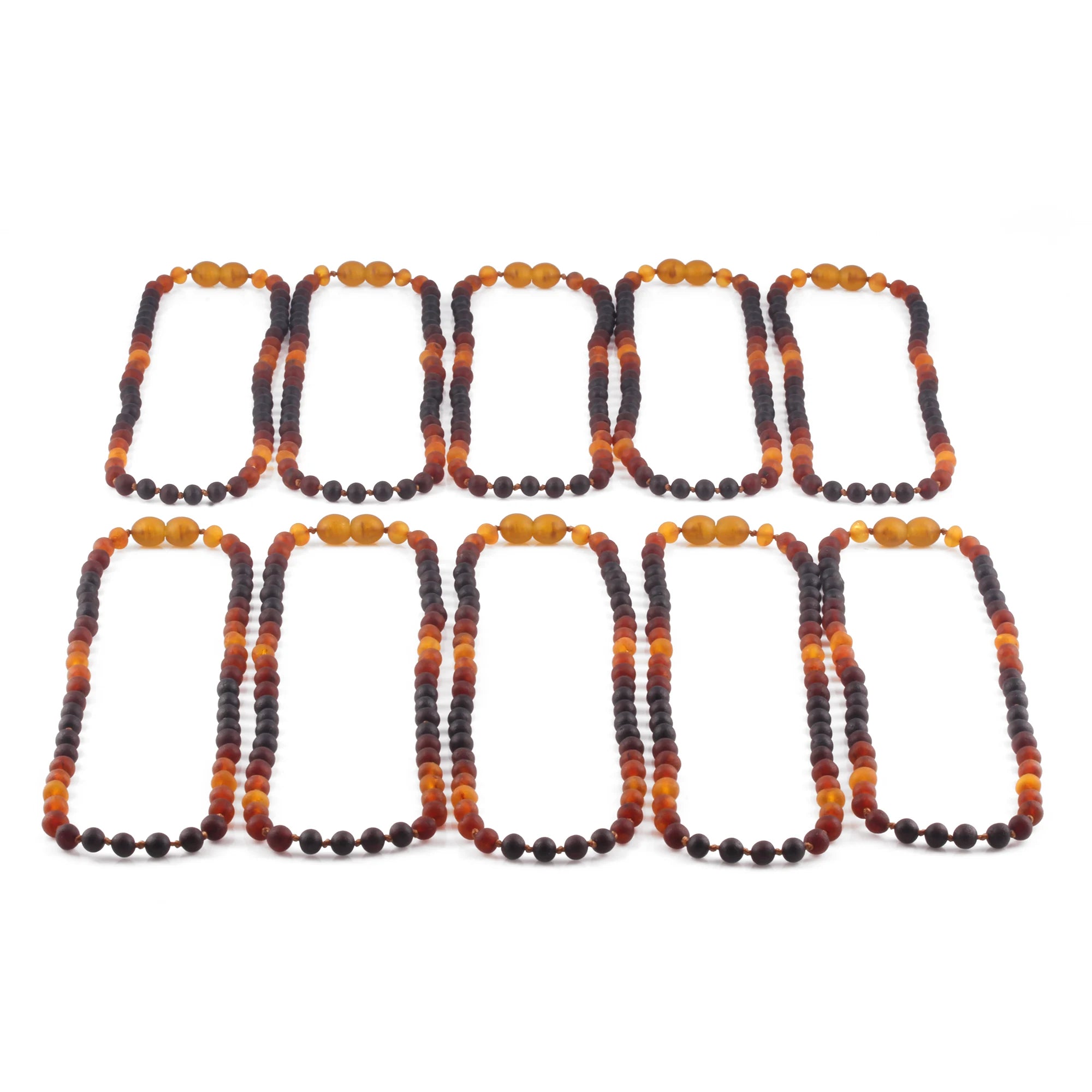 BALTIC AMBER JUNIOR NECKLACES LOT OF 10pcs - BAROQUE. XB55RB3M