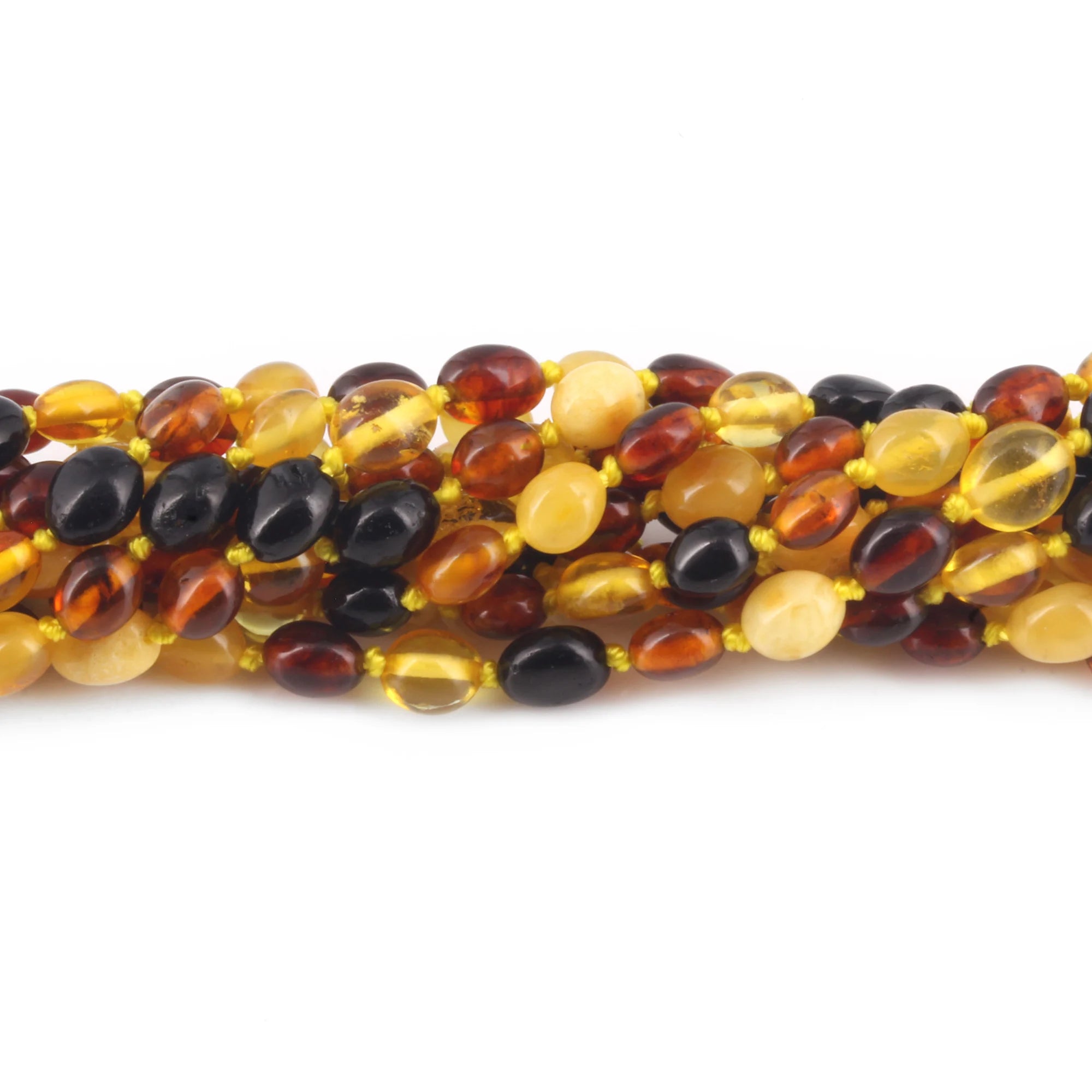 BALTIC AMBER BABY TEETHING NECKLACES LOT OF 10pcs - OLIVE. XO54M1