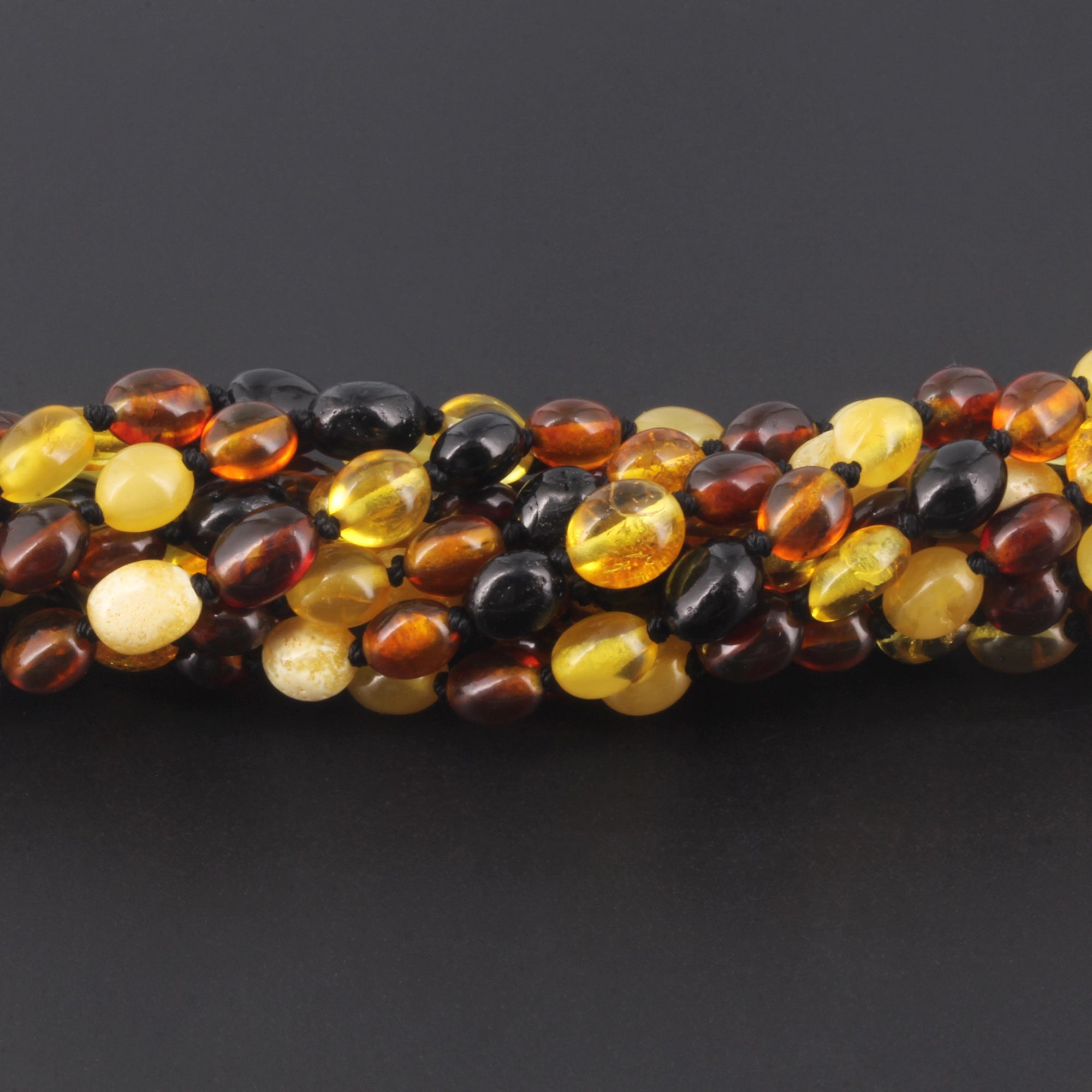 BALTIC AMBER BABY TEETHING NECKLACES LOT OF 10pcs - OLIVE. XO54M2