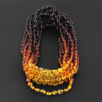 BALTIC AMBER JUNIOR NECKLACES LOT OF 10pcs - OLIVE. XO54R2