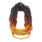 BALTIC AMBER JUNIOR NECKLACES LOT OF 10pcs - OLIVE. XO54R2