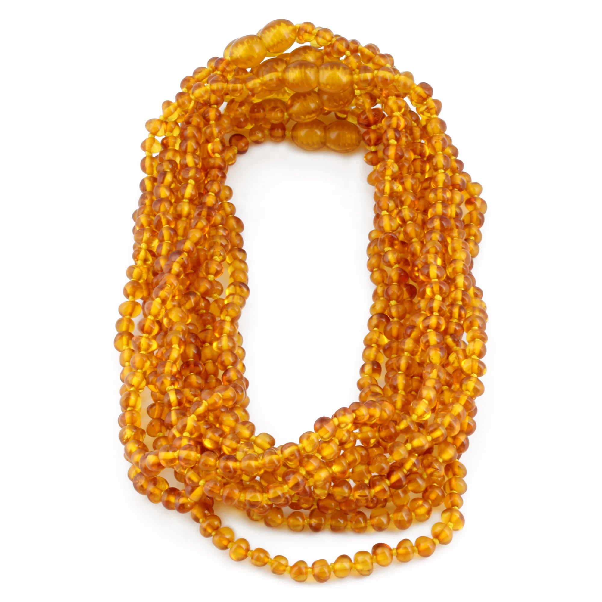 BALTIC AMBER ADULT NECKLACES LOT OF 10pcs - BAROQUE. XB43LC