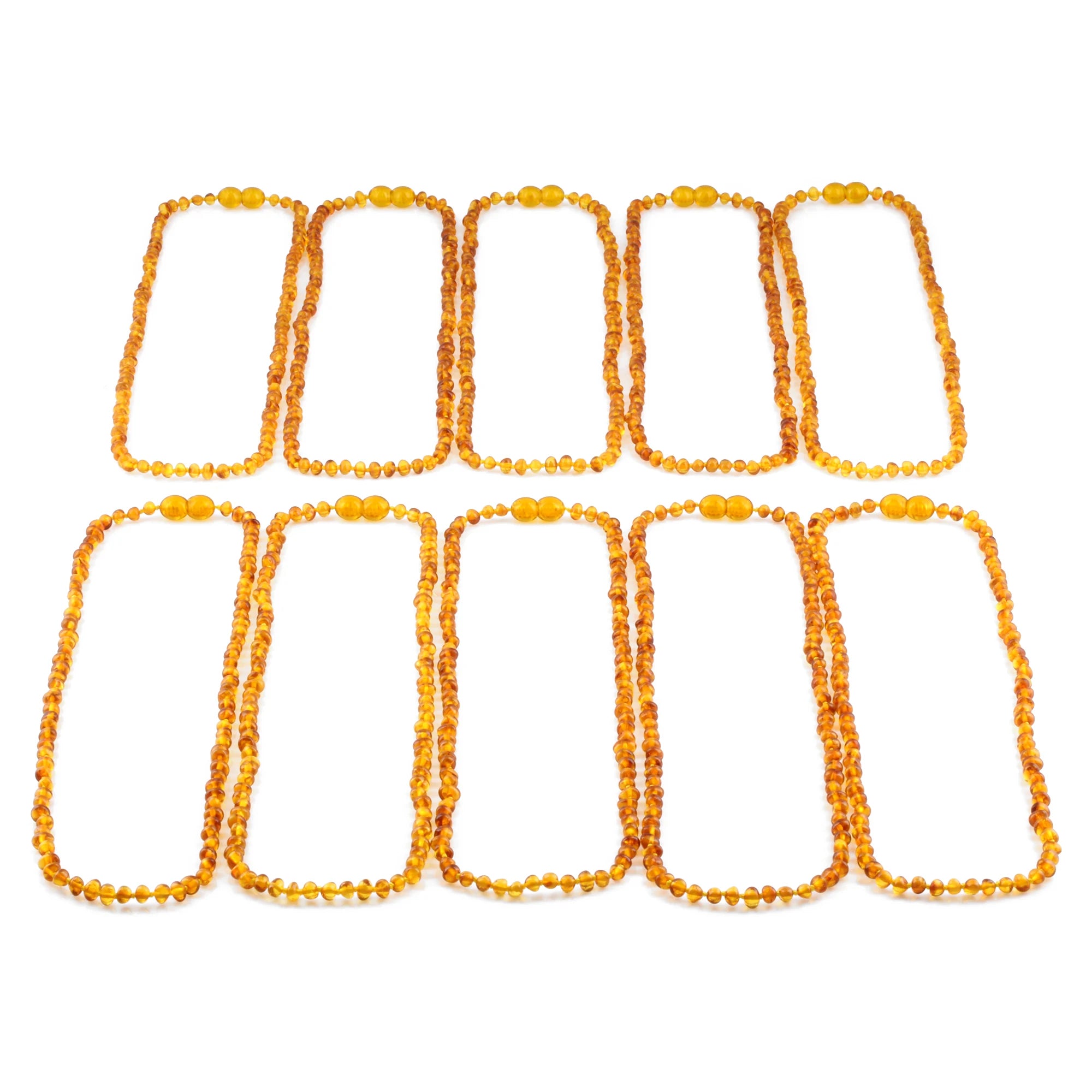 BALTIC AMBER ADULT NECKLACES LOT OF 10pcs - BAROQUE. XB43LC