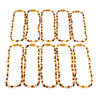 BALTIC AMBER ADULT NECKLACES LOT OF 10pcs - OLIVE. XO54MM