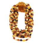 BALTIC AMBER ADULT NECKLACES LOT OF 10pcs - OLIVE. XO54MM