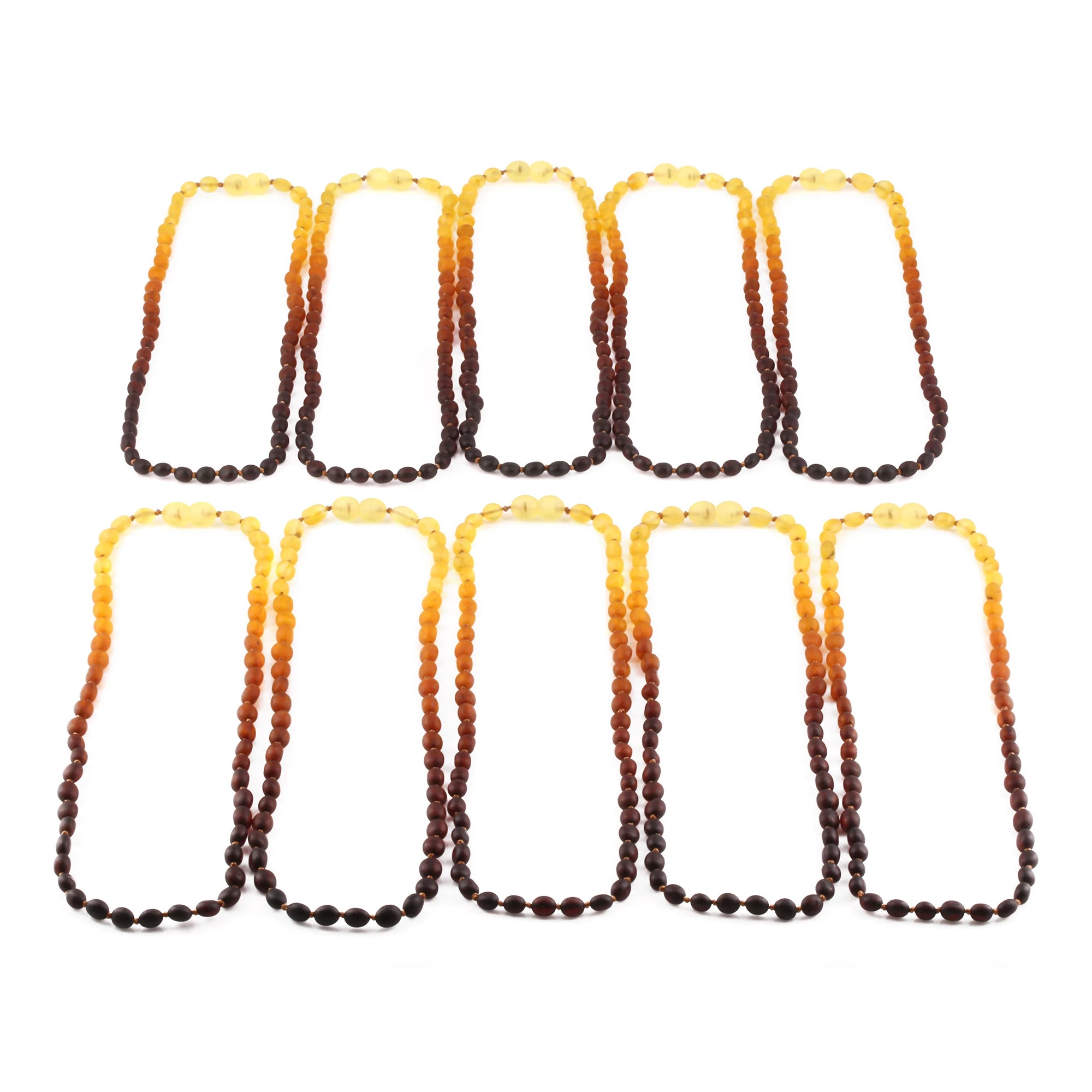 BALTIC AMBER ADULT NECKLACES LOT OF 10pcs - OLIVE. XO54R1M