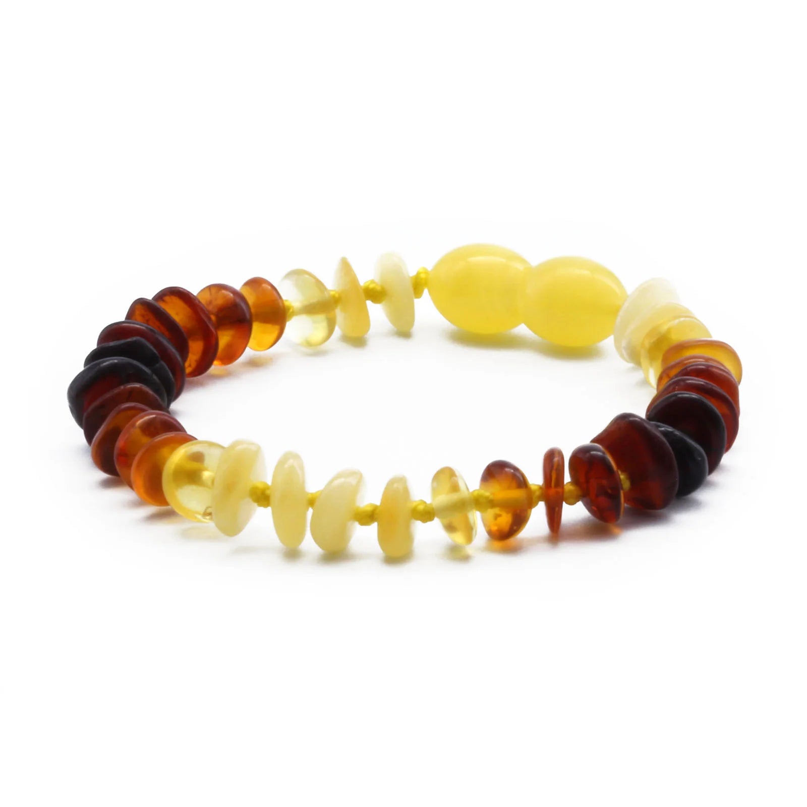 BALTIC AMBER BABY BRACELETS LOT OF 10pcs - ROUNDEL. BE183