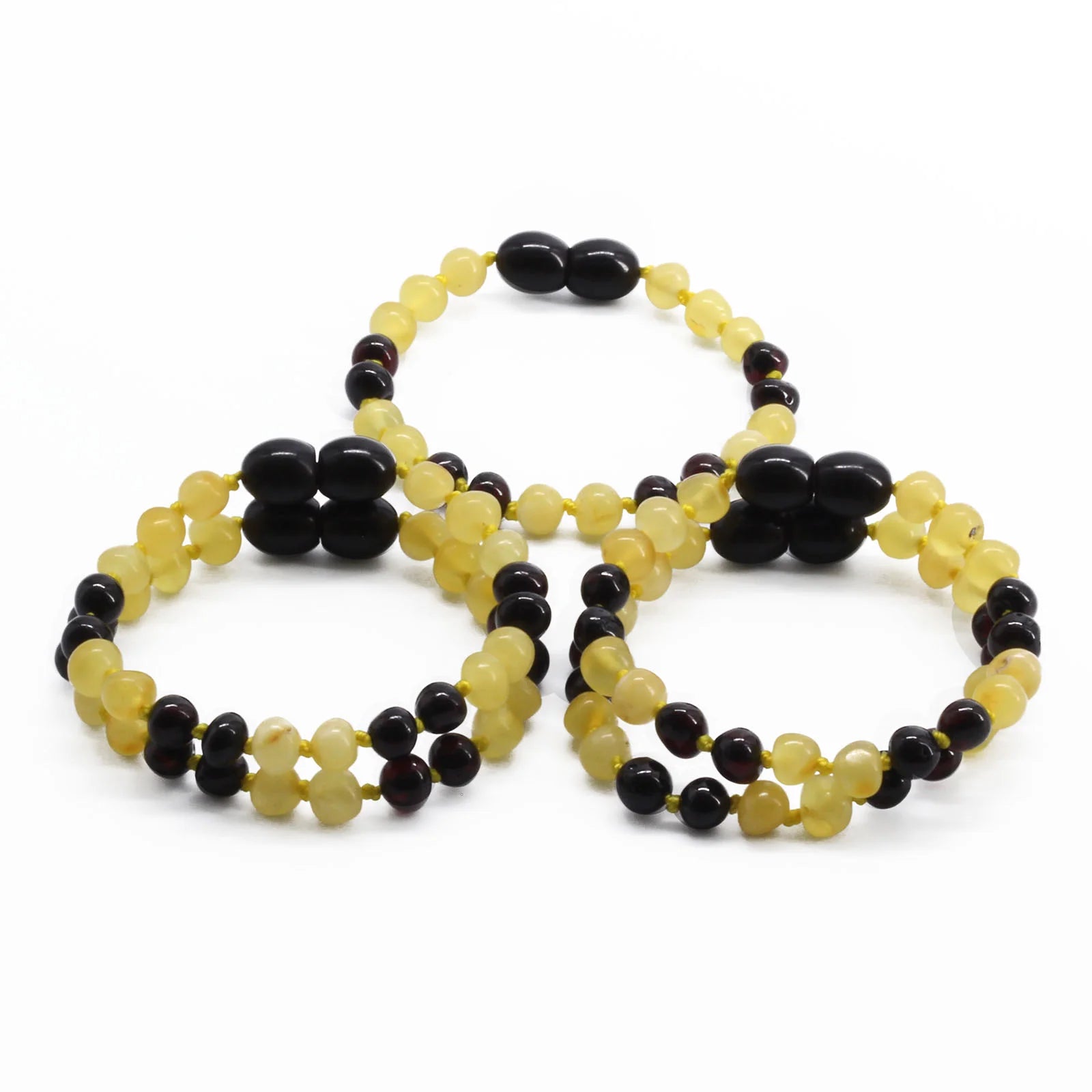 BALTIC AMBER BABY TEETHING BRACELETS LOT OF 10pcs - BAROQUE. BE169