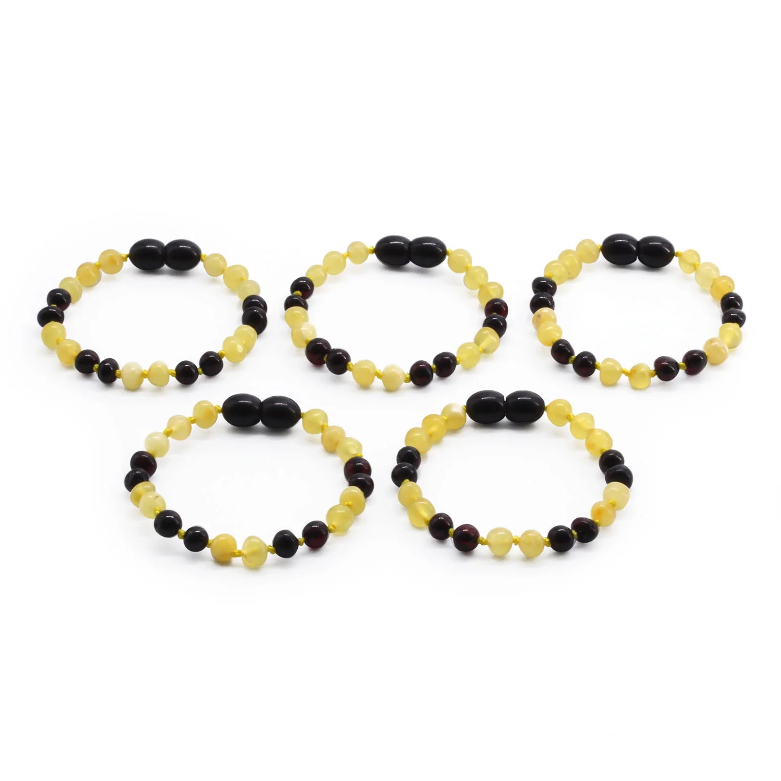 BALTIC AMBER BABY TEETHING BRACELETS LOT OF 10pcs - BAROQUE. BE169