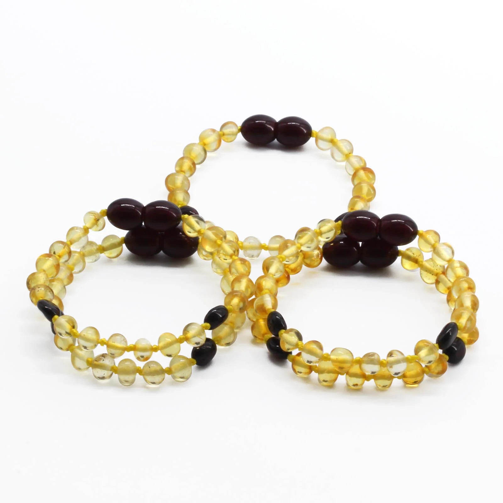 BALTIC AMBER BABY TEETHING BRACELETS LOT OF 10pcs - BAROQUE. BE172