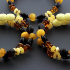 BALTIC AMBER BABY TEETHING BRACELETS LOT OF 10pcs - ROUNDEL. BE167