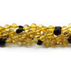 Baltic Amber Baby Teething Bracelet Baroque Yellow Glossy Finish - Wholesale Lot of 10pcs - 14cm / 5.5in - BE172