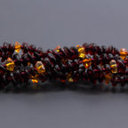 Baltic Amber Baby Teething Necklace Roundel Black Glossy Finish - Wholesale Lot of 10pcs - 32cm / 12.6in - BE173