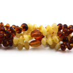 BALTIC AMBER BABY NECKLACES LOT OF 10pcs - ROUNDEL. LE365