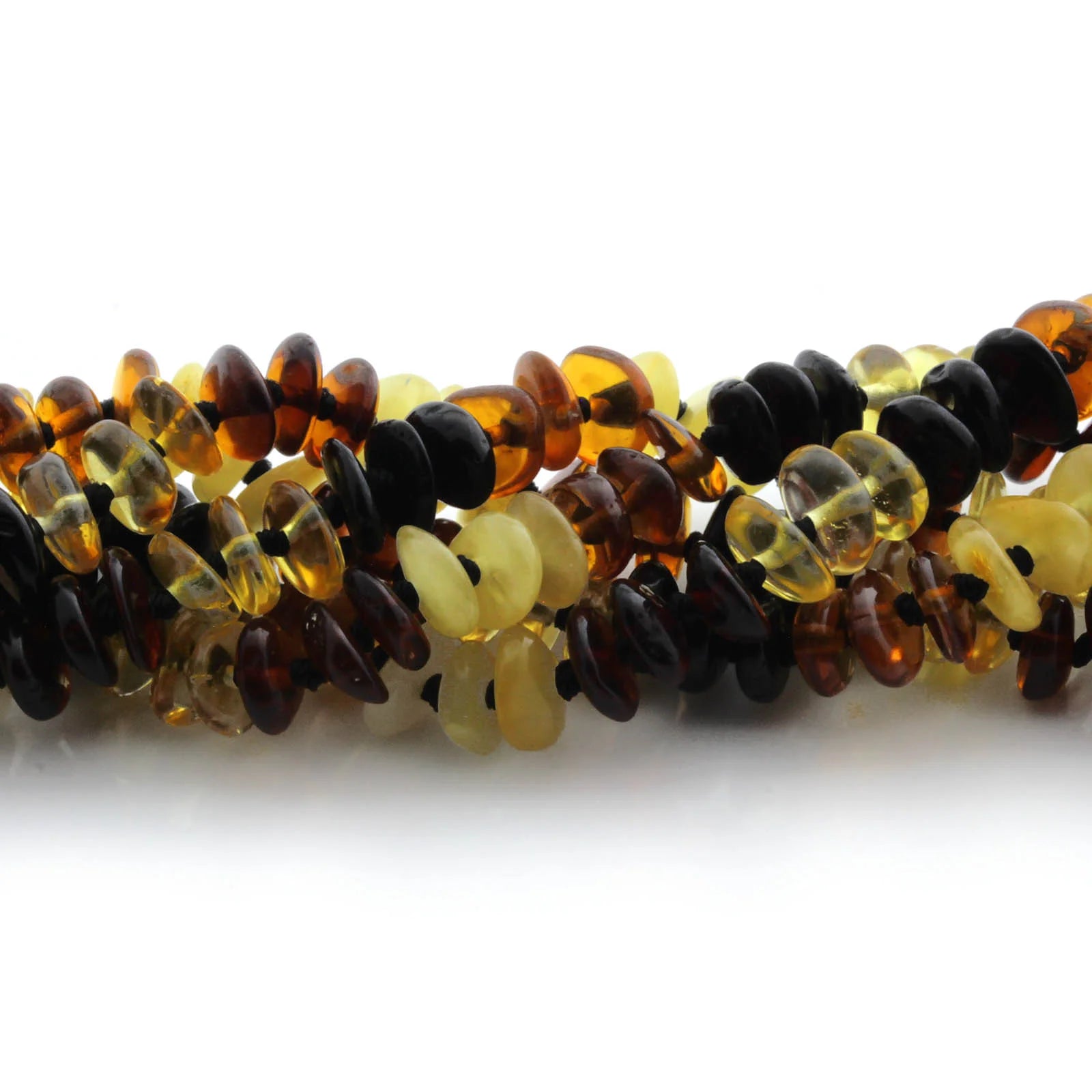 BALTIC AMBER BABY NECKLACES LOT OF 10pcs - ROUNDEL. BE166