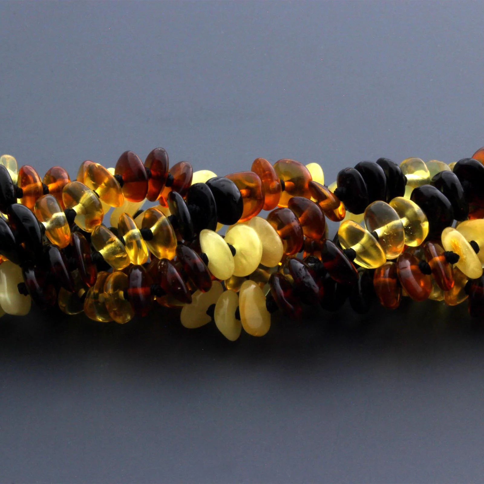 BALTIC AMBER BABY NECKLACES LOT OF 10pcs - ROUNDEL. BE166