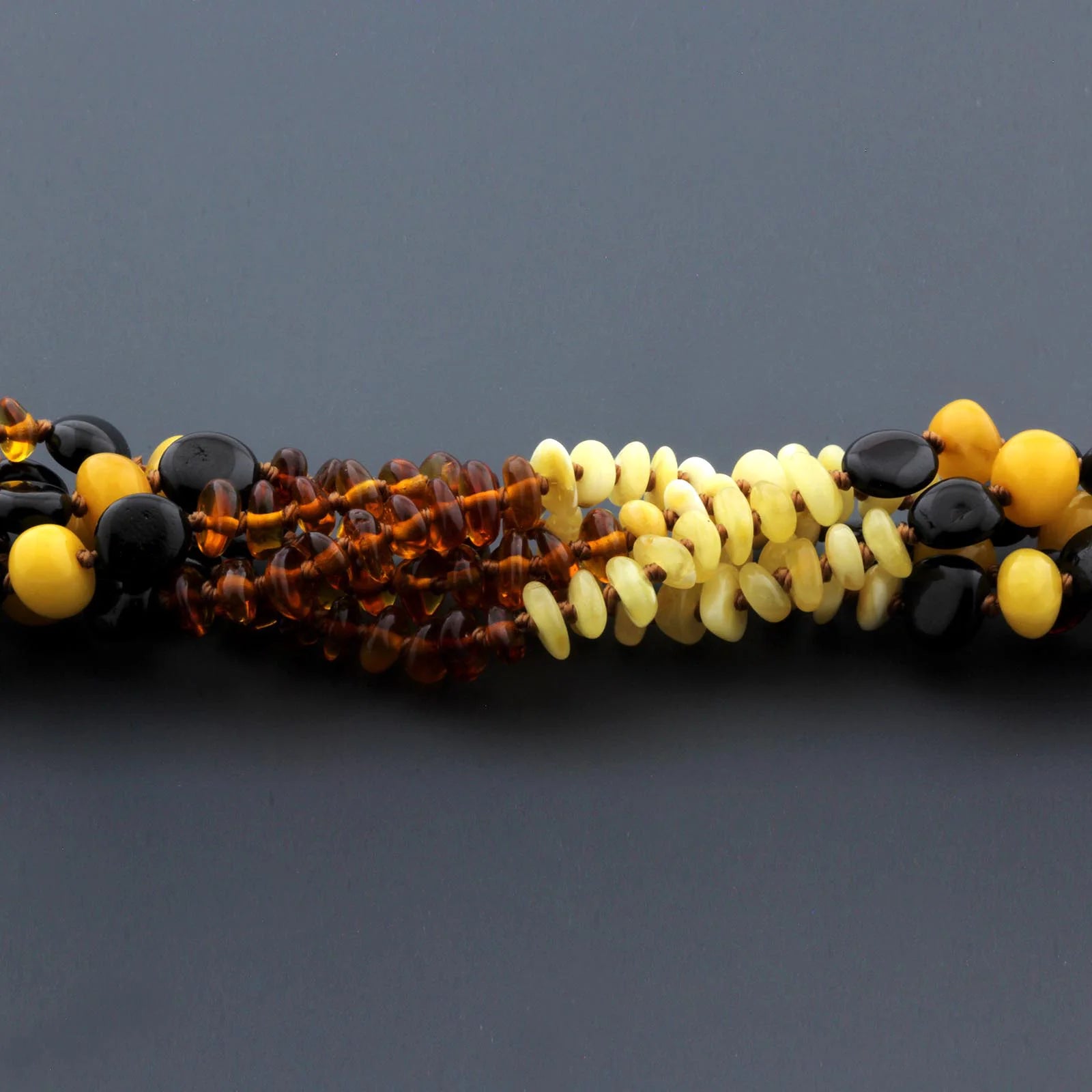 BALTIC AMBER BABY TEETHING BRACELETS LOT OF 10pcs - ROUNDEL. BE167