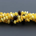 BALTIC AMBER BABY TEETHING NECKLACES LOT OF 10pcs - ROUNDEL. CE126