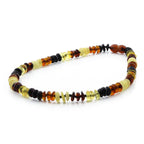 BALTIC AMBER BABY NECKLACES LOT OF 10pcs - ROUNDEL. BE166