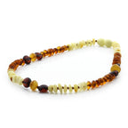 BALTIC AMBER BABY TEETHING NECKLACES LOT OF 10pcs - ROUNDEL. BE167