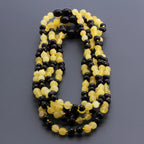 Baltic Amber Baby Teething Necklace Baroque Multicolor Glossy Finish - Wholesale Lot of 10pcs - 32cm / 12.6in - BE169