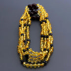 Baltic Amber Baby Teething Necklace Baroque Yellow Glossy Finish - Wholesale Lot of 10pcs - 32cm / 12.6in - BE172